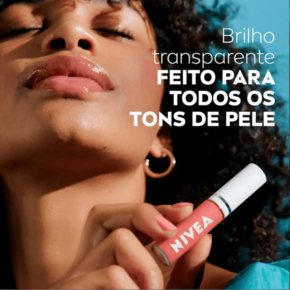 Brilho Labial Nutritivo Nivea Lip Oil Rosé 5,5ml